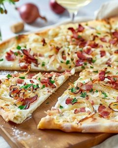 Flammkuchen Elsässer Art, süß oder herzhaft von…